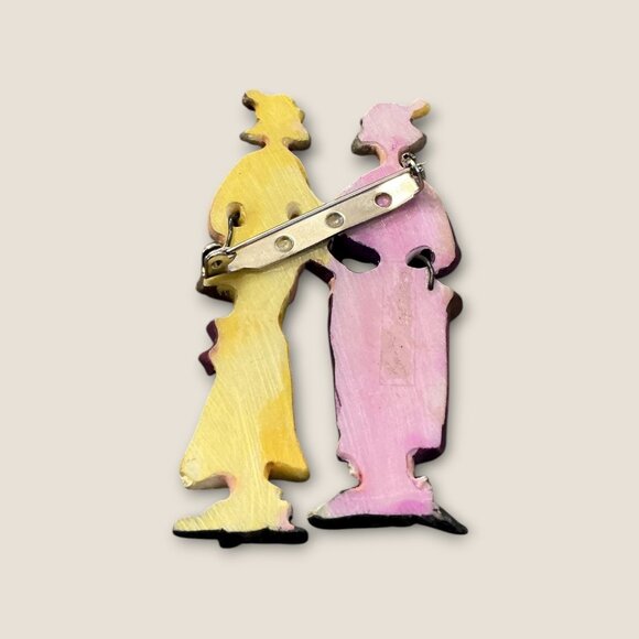 Vintage Sandy Gervais Shopping Friendship Brooch - Picture 4 of 5